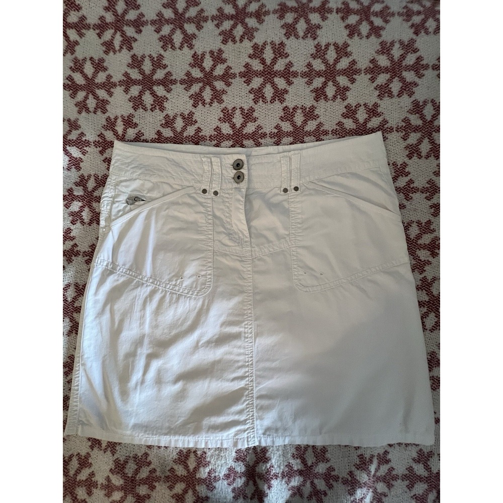 women's white skirt, cotton lined ,size S-M‎